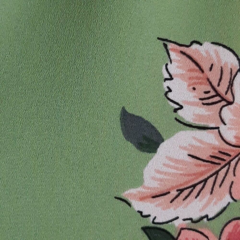 LOFT Babydoll Peasant Top Size Medium Empire CottageCore Boho Chic Floral Green - Picture 9 of 15